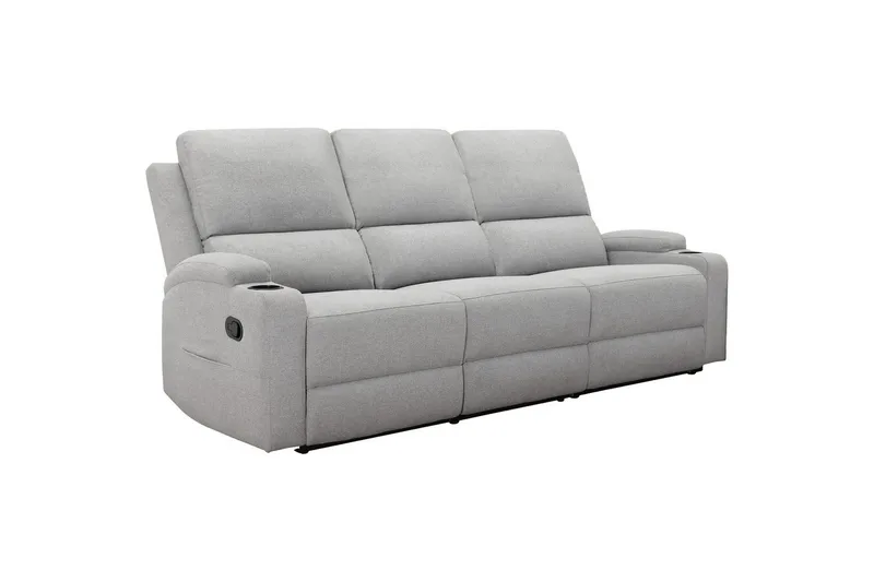 Dallas Reclinersofa 3-sæder - Grå - Møbler - Sofaer - Recliner sofaer - 3 personers biograsofa & reclinersofa