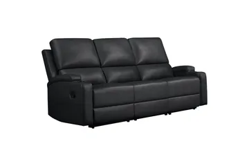 Dallas Reclinersofa 3-sæder - Sort - Møbler - Sofaer - Recliner sofaer