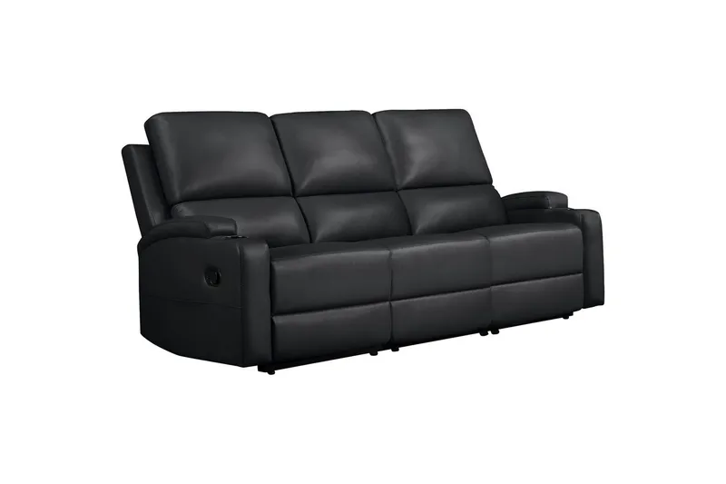 Dallas Reclinersofa 3-sæder - Sort - Møbler - Sofaer - Recliner sofaer - 3 personers biograsofa & reclinersofa