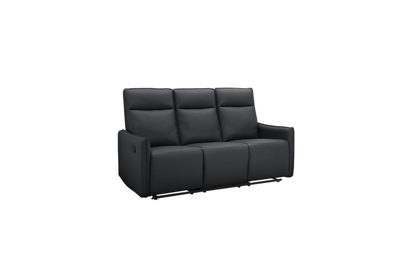 Lugo Recliner Sofa 3-sæders - Sort - Møbler - Sofaer - Recliner sofaer - 3 personers biograsofa & reclinersofa