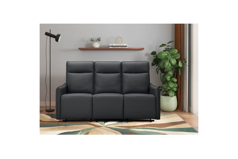 Lugo Recliner Sofa 3-sæders - Sort - Møbler - Sofaer - Recliner sofaer