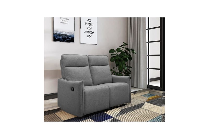 Lugo Reclinersofa 2-sæde - Grå - Møbler - Sofaer - Recliner sofaer - 2 personers biografsofa & reclinersofa