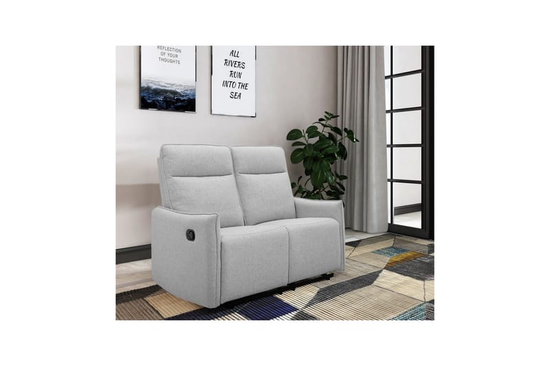 Lugo Reclinersofa 2-sæde - Grå - Møbler - Sofaer - Recliner sofaer - 2 personers biografsofa & reclinersofa
