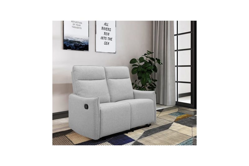 Lugo Reclinersofa 2-sæde - Grå - Møbler - Sofaer - Recliner sofaer - 2 personers biografsofa & reclinersofa