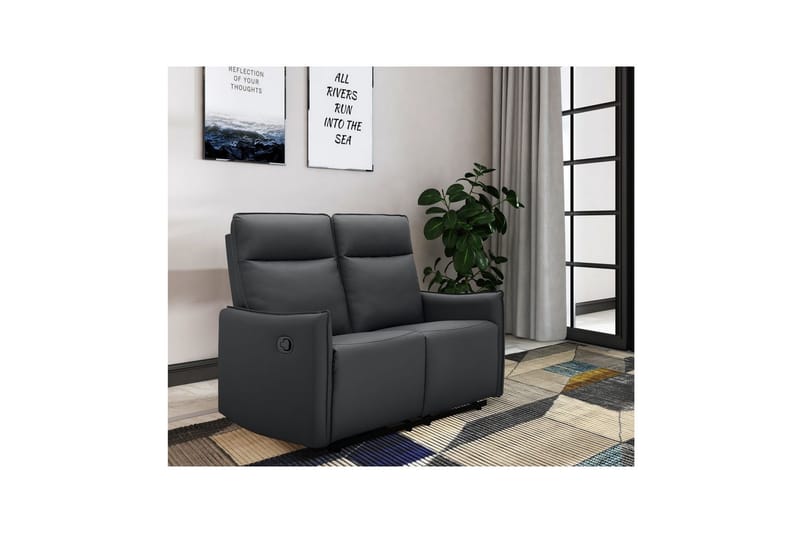Lugo Reclinersofa 2-sæde - Sort - Møbler - Sofaer - Recliner sofaer - 2 personers biografsofa & reclinersofa
