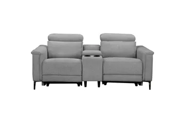 Lund 2-personers Reclinersofa 194 cm med Opbevaring i Manchesterstof - Grå - Møbler - Sofaer - Recliner sofaer - 2 personers biografsofa & reclinersofa