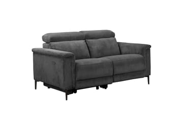 Lund 2-personers Rektangulær Reclinersofa med Nakkestøtte i Stof med Grå Udseende - Grå - Møbler - Sofaer - Recliner sofaer - 2 personers biografsofa & reclinersofa