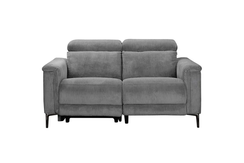 Lund 2-personers Rektangulær Reclinersofa i Manchester, Grå