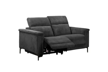 Lund 2-personers Rektangulær Reclinersofa med Nakkestøtte i Stof med Grå Udseende - Grå - Møbler - Sofaer - Recliner sofaer - 2 personers biografsofa & reclinersofa