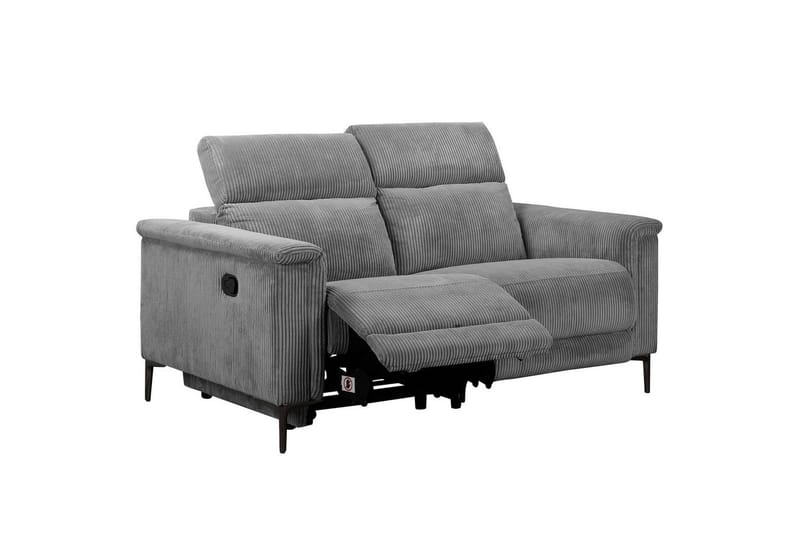 Lund 2-personers Rektangulær Reclinersofa i Manchester - Grå - Møbler - Sofaer - Recliner sofaer - 2 personers biografsofa & reclinersofa