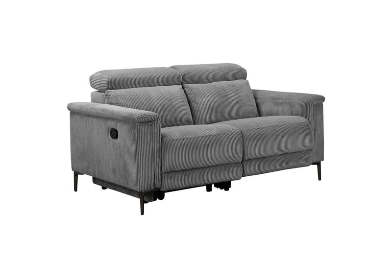 Lund 2-personers Rektangulær Reclinersofa i Manchester - Grå - Møbler - Sofaer - Recliner sofaer - 2 personers biografsofa & reclinersofa