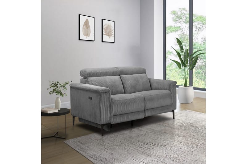 Lund Reclinersofa 2-sæder - Grå - Møbler - Sofaer - Recliner sofaer - 2 personers biografsofa & reclinersofa