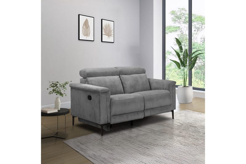Lund Reclinersofa 2-sæder - Grå - Møbler - Sofaer - Recliner sofaer - 2 personers biografsofa & reclinersofa