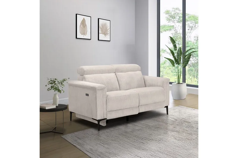 Lund Reclinersofa 2-sæder - Hvid - Møbler - Sofaer - Recliner sofaer - 2 personers biografsofa & reclinersofa