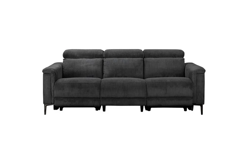 Lund Reclinersofa 3-sæder - Grå - Møbler - Sofaer - Recliner sofaer - 3 personers biograsofa & reclinersofa