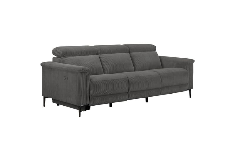 Lund Reclinersofa 3-sæder - Grå - Møbler - Sofaer - Recliner sofaer - 3 personers biograsofa & reclinersofa