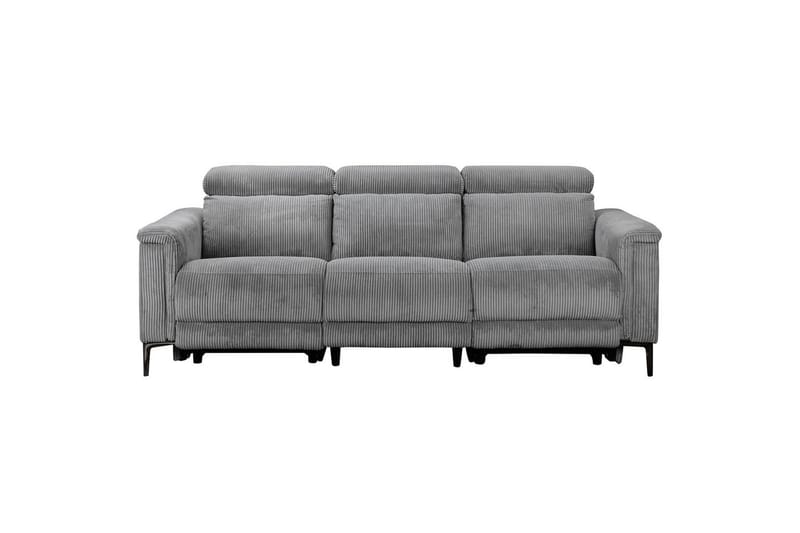 Lund Reclinersofa 3-sæder - Grå - Møbler - Sofaer - Recliner sofaer - 3 personers biograsofa & reclinersofa