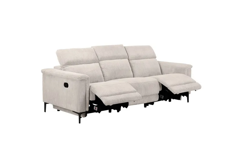 Lund Reclinersofa 3-sæder - Hvid - Møbler - Sofaer - Recliner sofaer - 3 personers biograsofa & reclinersofa