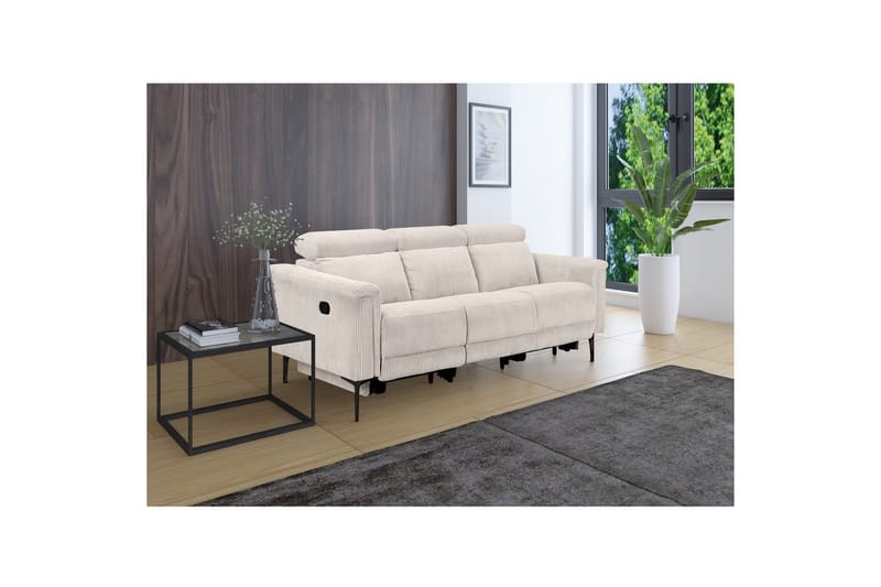 Lund Reclinersofa 3-sæder - Hvid - Møbler - Sofaer - Recliner sofaer - 3 personers biograsofa & reclinersofa