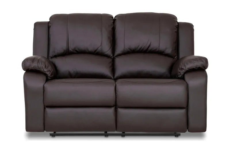 Norbo Lille Recliner Sofa 2-personers Kunstlæder - Fällbar sofa - Biografsofa, Brun