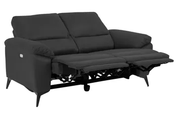 Ranas 2-Pers. Hjørnereclinersofa Elektrisk - Grå/Sort - Møbler - Sofaer - Recliner sofaer - 2 personers biografsofa & reclinersofa