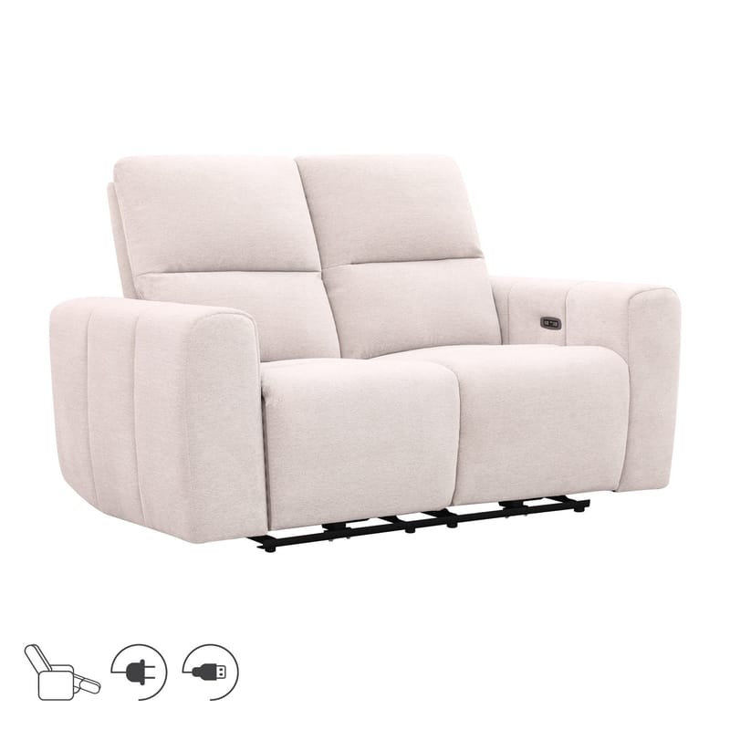 Reclinersofa Ödmark 2-personers med elektrisk mekanisme, lys beige