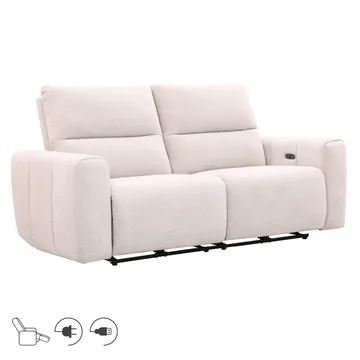 Reclinersofa Ödmark 3-personers med elektrisk mekanisme - lys beige - Møbler - Sofaer - Recliner sofaer - 3 personers biograsofa & reclinersofa