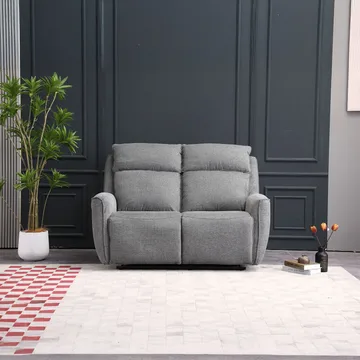 Reclinersofa Östvik 2-personers med manuel mekanisme - grå - Møbler - Sofaer - Recliner sofaer - 2 personers biografsofa & reclinersofa