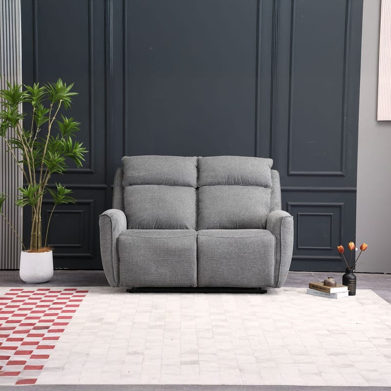 Reclinersofa Östvik 2-personers med manuel mekanisme - grå - Møbler - Sofaer - Recliner sofaer - 2 personers biografsofa & reclinersofa