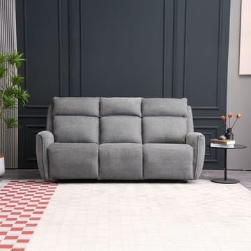 Reclinersofa Östvik 3-personers med manuel mekanisme - grå - Møbler - Sofaer - Recliner sofaer - 3 personers biograsofa & reclinersofa