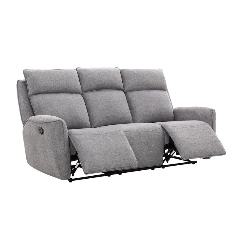 Reclinersofa Östvik 3-personers med manuel mekanisme - grå - Møbler - Sofaer - Recliner sofaer - 3 personers biograsofa & reclinersofa