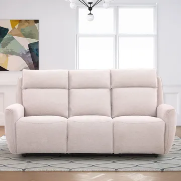 Reclinersofa Östvik 3-personers med manuel mekanisme - beige - Møbler - Sofaer - Recliner sofaer - 3 personers biograsofa & reclinersofa