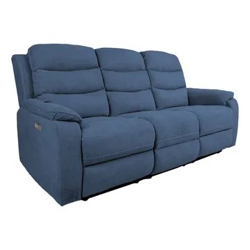 Reclinersofa Blenor 3-personers med elektrisk mekanisme - blå - Møbler - Sofaer - Recliner sofaer - 3 personers biograsofa & reclinersofa