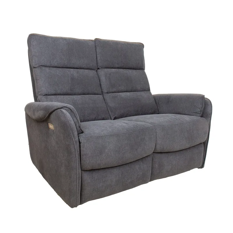 Reclinersofa Dalsor 2-personers med elektrisk mekanisme, Grå