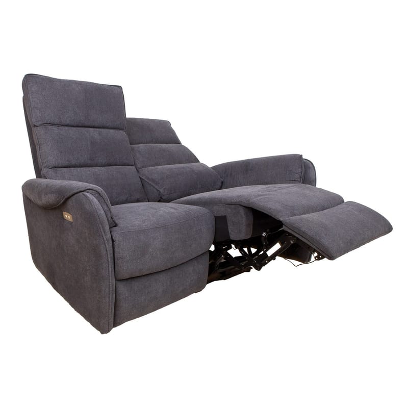 Reclinersofa Dalsor 2-personers med elektrisk mekanisme - Grå - Møbler - Sofaer - Recliner sofaer - 2 personers biografsofa & reclinersofa