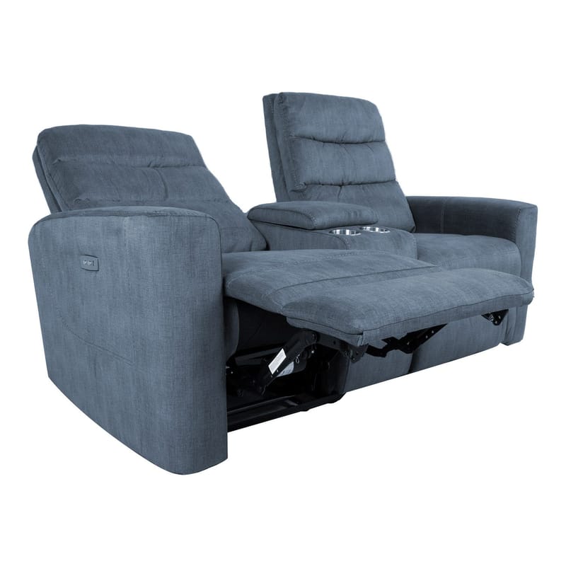 Reclinersofa Darvi 2-personers med elektrisk mekanisme - blå - Møbler - Sofaer - Recliner sofaer - 2 personers biografsofa & reclinersofa