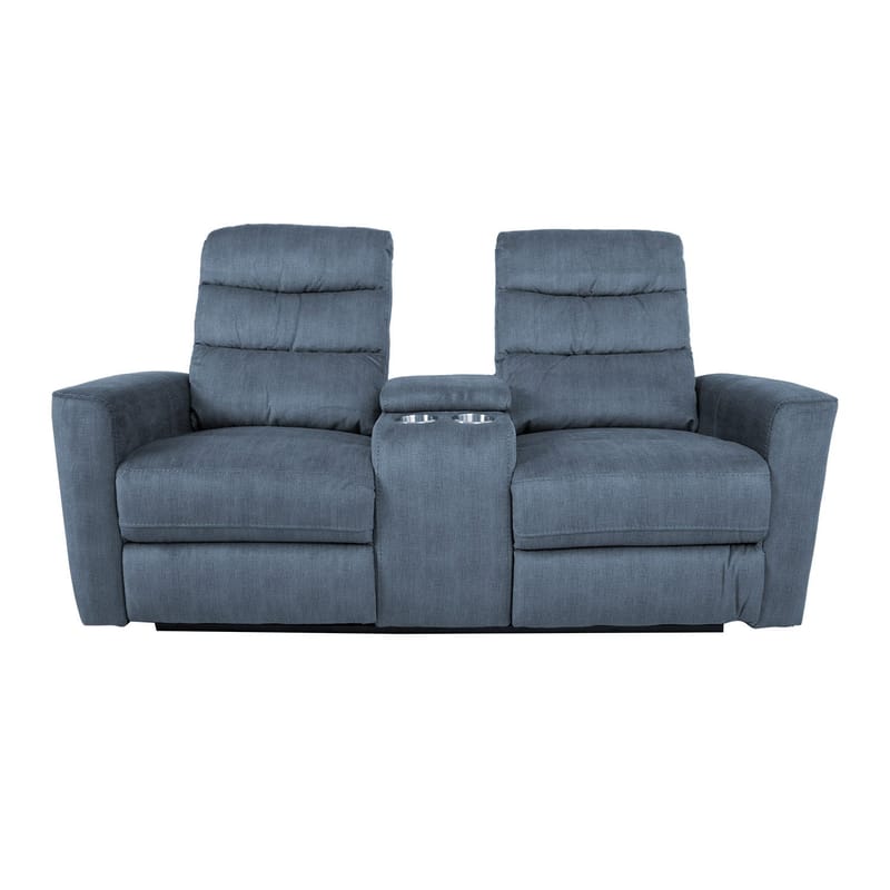 Reclinersofa Darvi 2-personers med elektrisk mekanisme - blå - Møbler - Sofaer - Recliner sofaer - 2 personers biografsofa & reclinersofa