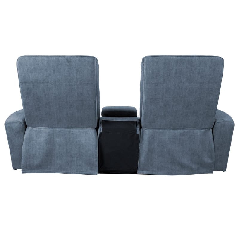 Reclinersofa Darvi 2-personers med elektrisk mekanisme - blå - Møbler - Sofaer - Recliner sofaer - 2 personers biografsofa & reclinersofa
