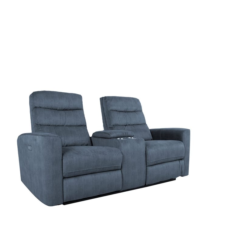 Reclinersofa Darvi 2-personers med elektrisk mekanisme - blå - Møbler - Sofaer - Recliner sofaer - 2 personers biografsofa & reclinersofa
