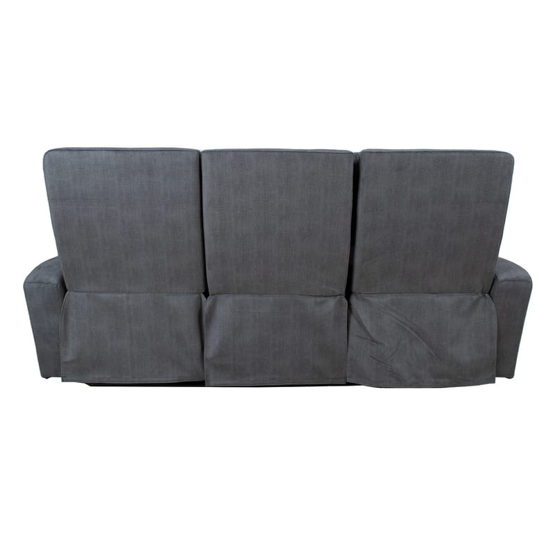 Reclinersofa Darvi 3-personers med elektrisk mekanisme - Grå velour - Møbler - Sofaer - Recliner sofaer - 3 personers biograsofa & reclinersofa