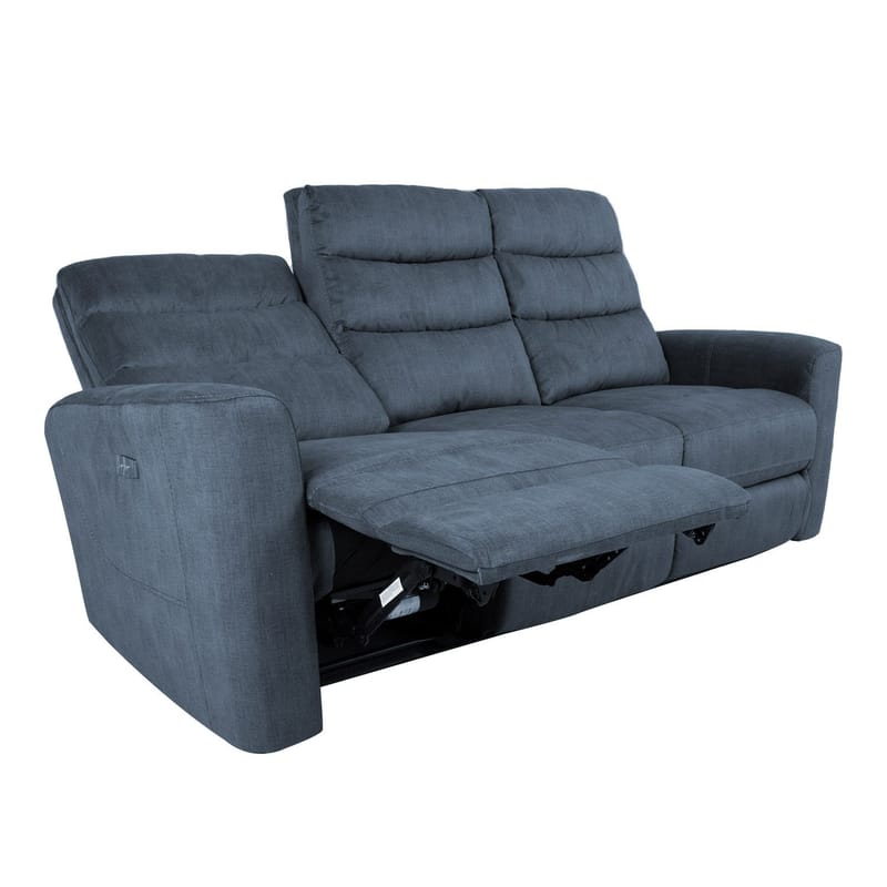Reclinersofa Darvi 3-personers med elektrisk mekanisme - blå - Møbler - Sofaer - Recliner sofaer - 3 personers biograsofa & reclinersofa