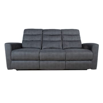 Reclinersofa Darvi 3-personers med elektrisk mekanisme - Grå velour - Møbler - Sofaer - Recliner sofaer - 3 personers biograsofa & reclinersofa