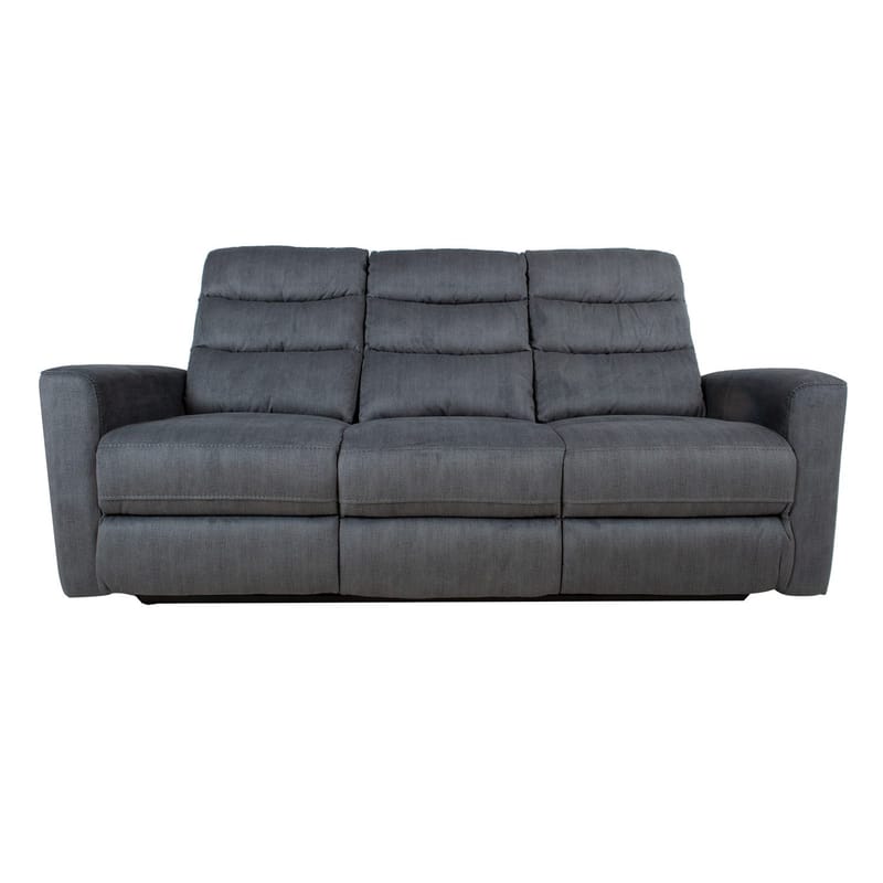 Reclinersofa Darvi 3-personers med elektrisk mekanisme - Grå velour - Møbler - Sofaer - Recliner sofaer - 3 personers biograsofa & reclinersofa
