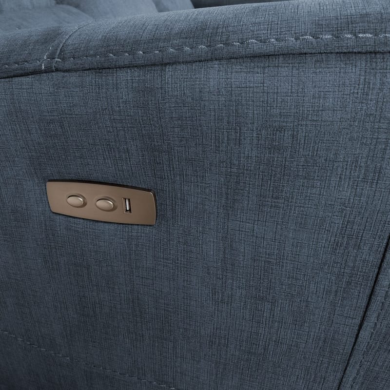 Reclinersofa Darvi 3-personers med elektrisk mekanisme - blå - Møbler - Sofaer - Recliner sofaer - 3 personers biograsofa & reclinersofa