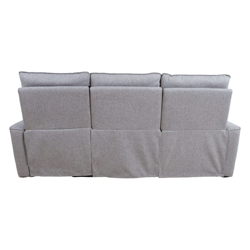 Reclinersofa Fjolna 3-personers med manuel mekanisme - grå - Møbler - Sofaer - Recliner sofaer - 3 personers biograsofa & reclinersofa