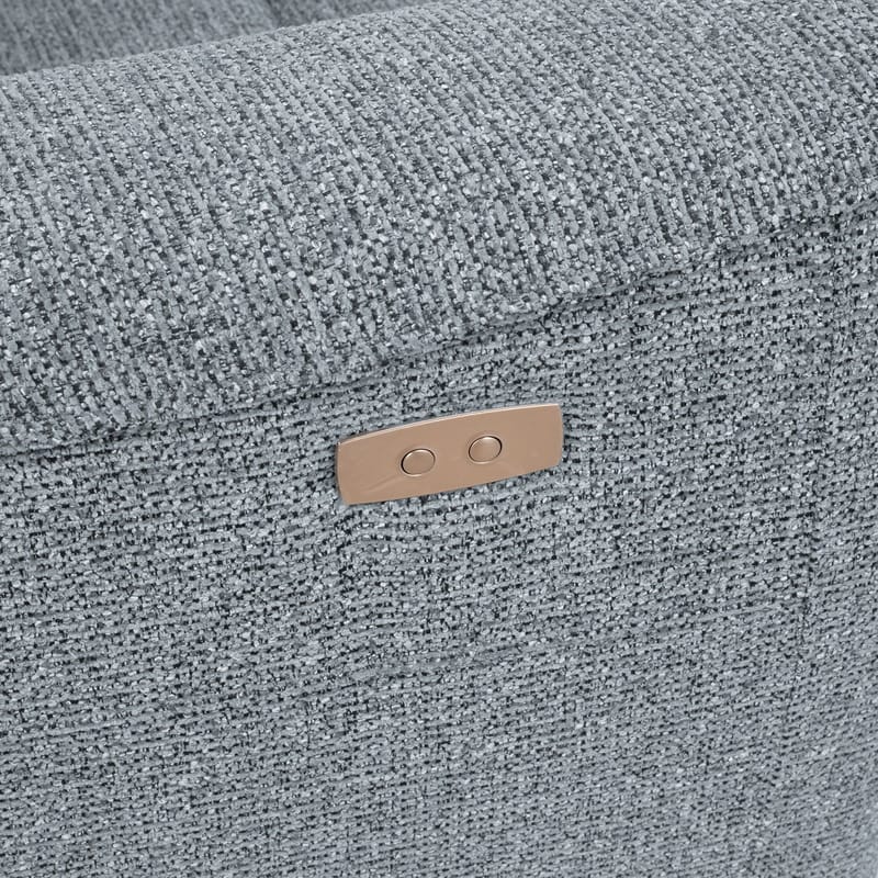 Reclinersofa Glendor 2-personers med elektrisk mekanisme - Blågrå - Møbler - Sofaer - Recliner sofaer - 2 personers biografsofa & reclinersofa