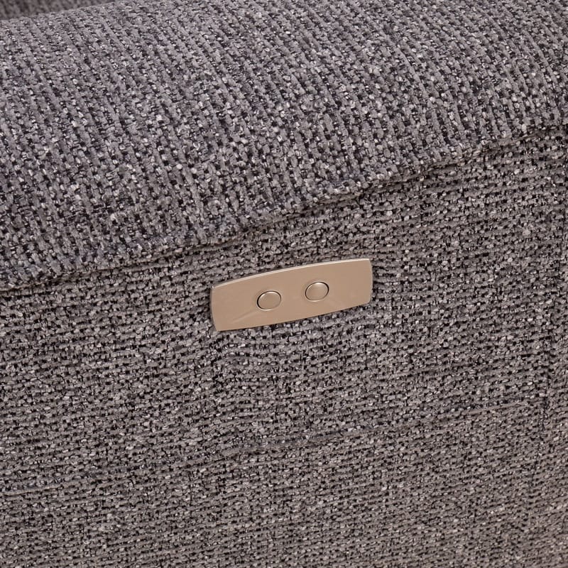 Reclinersofa Glendor 2-personers med elektrisk mekanisme - Grå - Møbler - Sofaer - Recliner sofaer - 2 personers biografsofa & reclinersofa