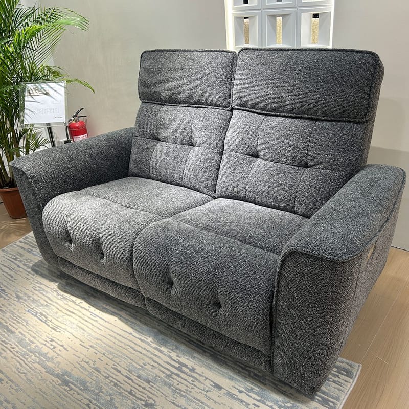 Reclinersofa Glendor 2-personers med elektrisk mekanisme - Grå - Møbler - Sofaer - Recliner sofaer - 2 personers biografsofa & reclinersofa