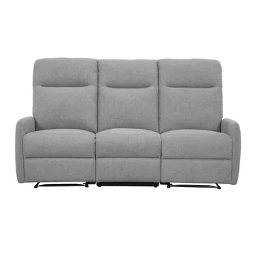 Reclinersofa Gränor 3-personers med elektrisk mekanisme - Lysegrå - Møbler - Sofaer - Recliner sofaer - 3 personers biograsofa & reclinersofa