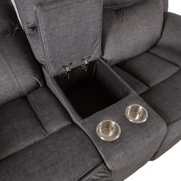 Reclinersofa Iskmar 2-personers med manuel mekanisme - grå - Møbler - Sofaer - Recliner sofaer - 2 personers biografsofa & reclinersofa